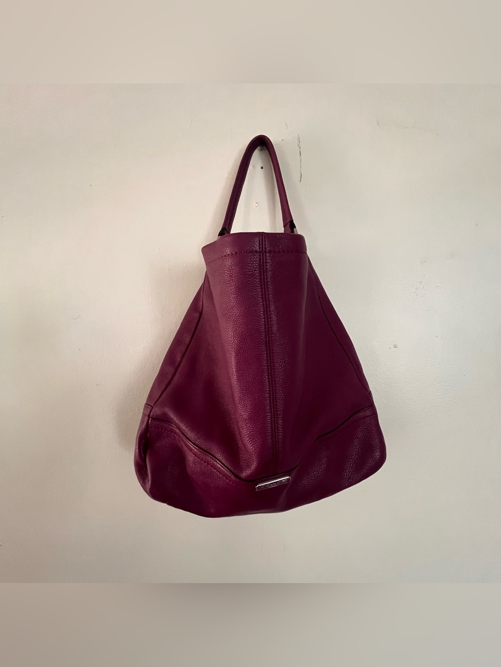 Coach Legacy Pebble Leather Hobo Bag in Purple, Satin Lining, Zippered - Picture 3 of 9